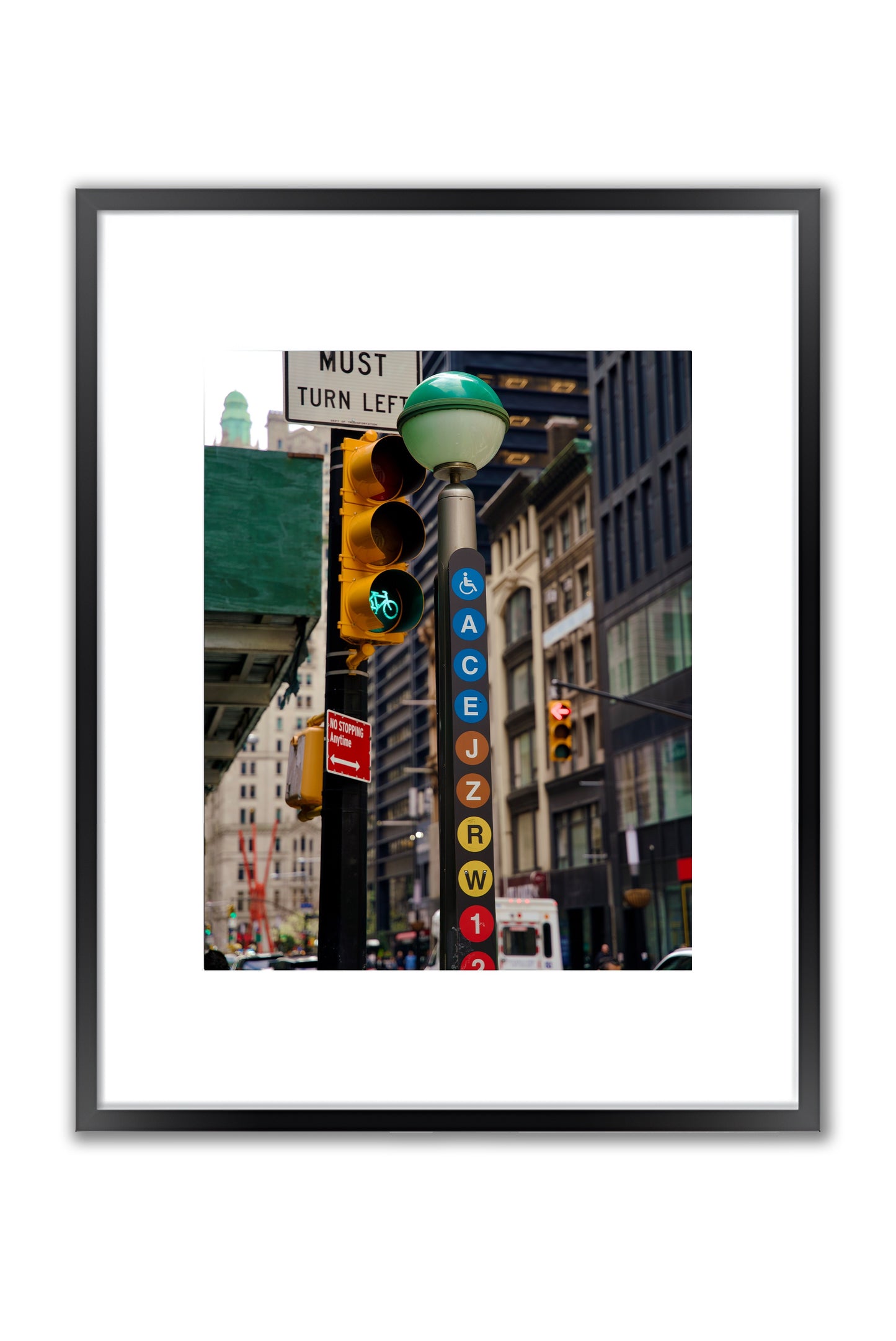 NYC Subway Sign - Framed Photography Poster