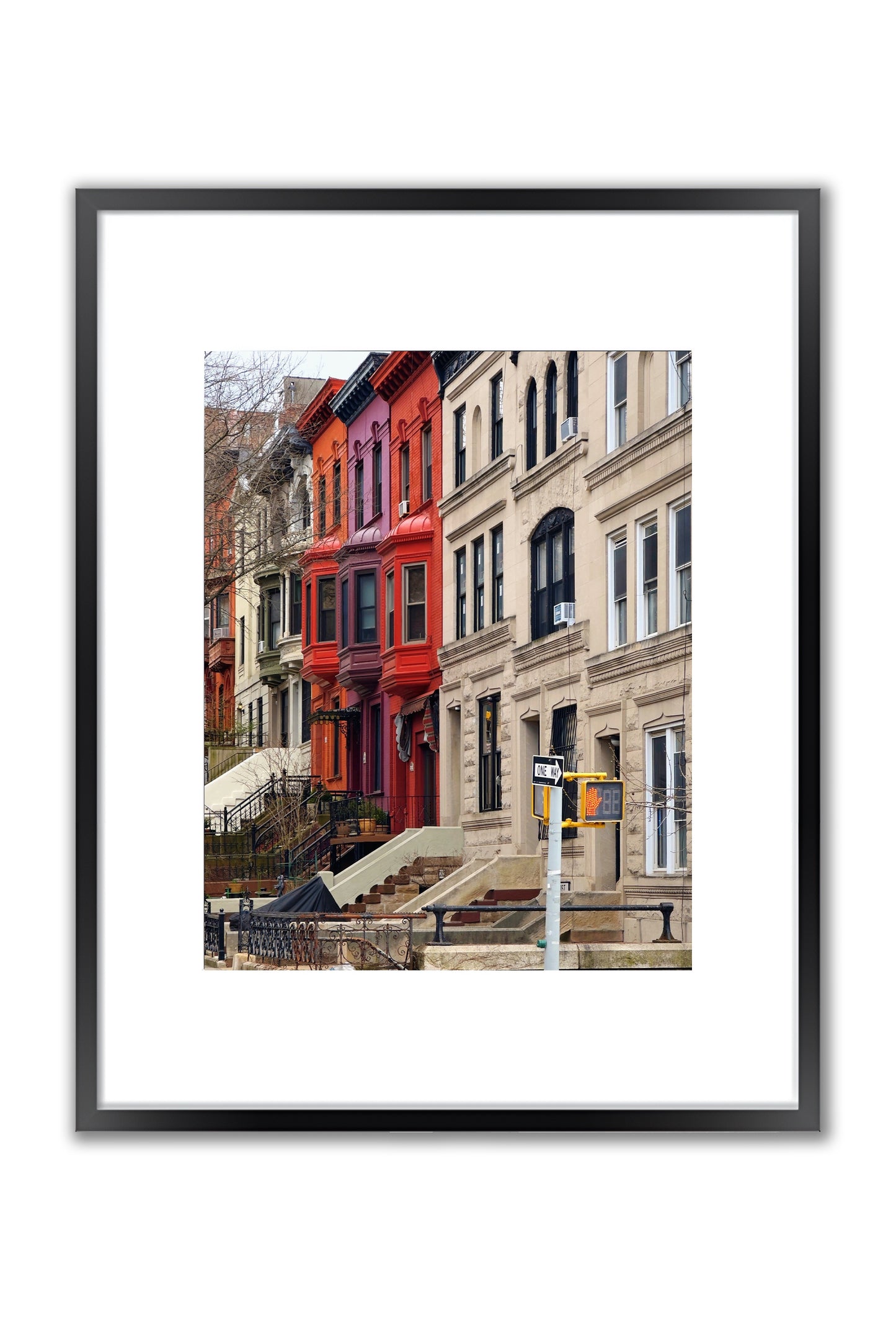 Manhattan colorful Houses - Framed Photography Poster