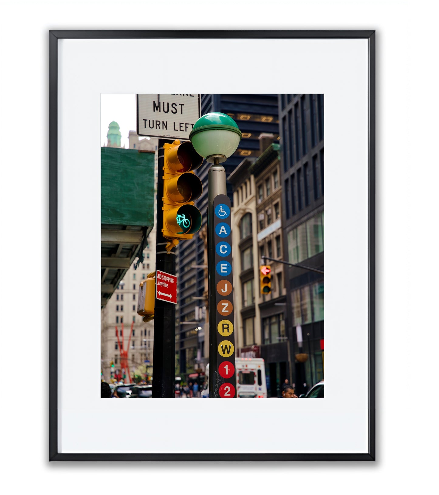 NYC Subway Sign - Framed Photography Poster