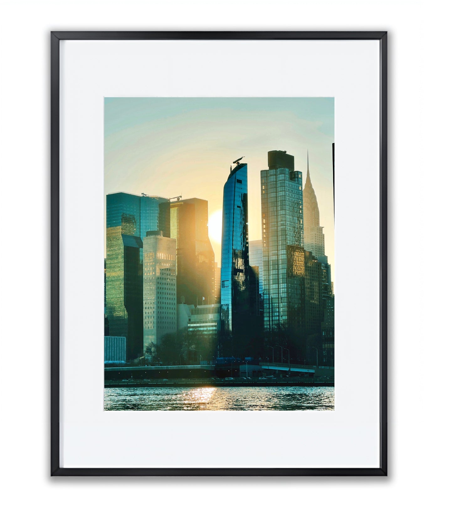 Manhattan View Sunset - Framed Photography Poster