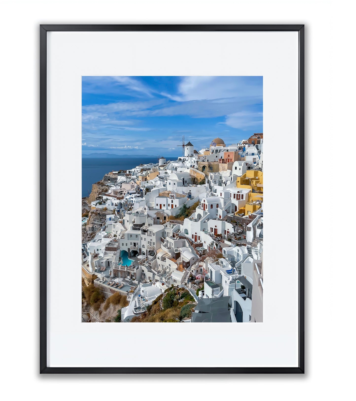 Santorini Vista - Framed Photography Print