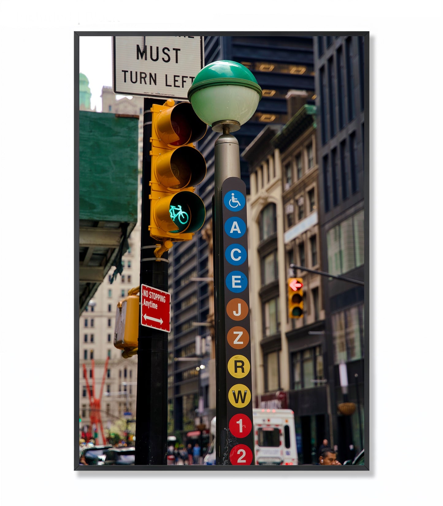 NYC Subway Sign - Framed Photography Poster