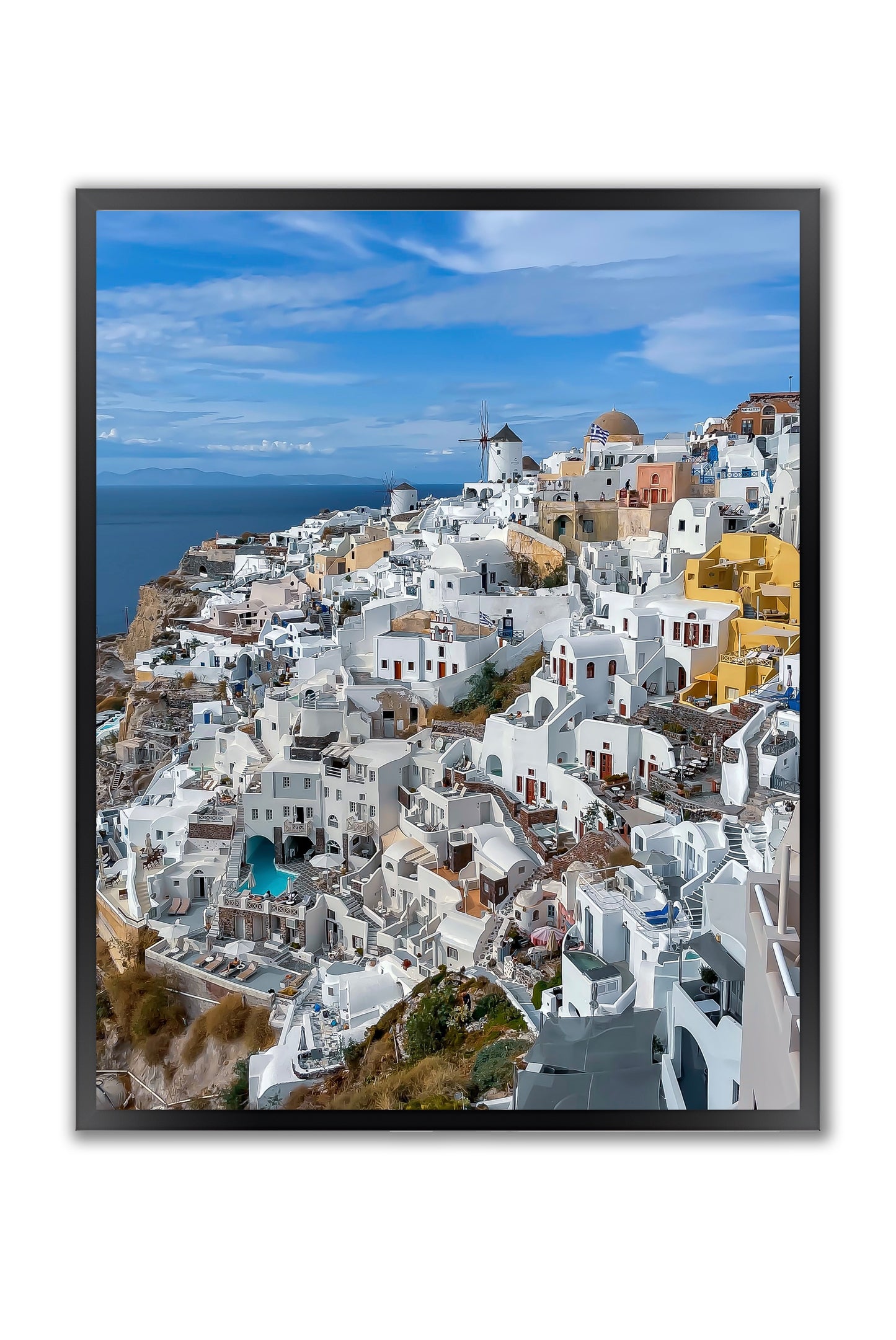 Santorini Vista - Framed Photography Print