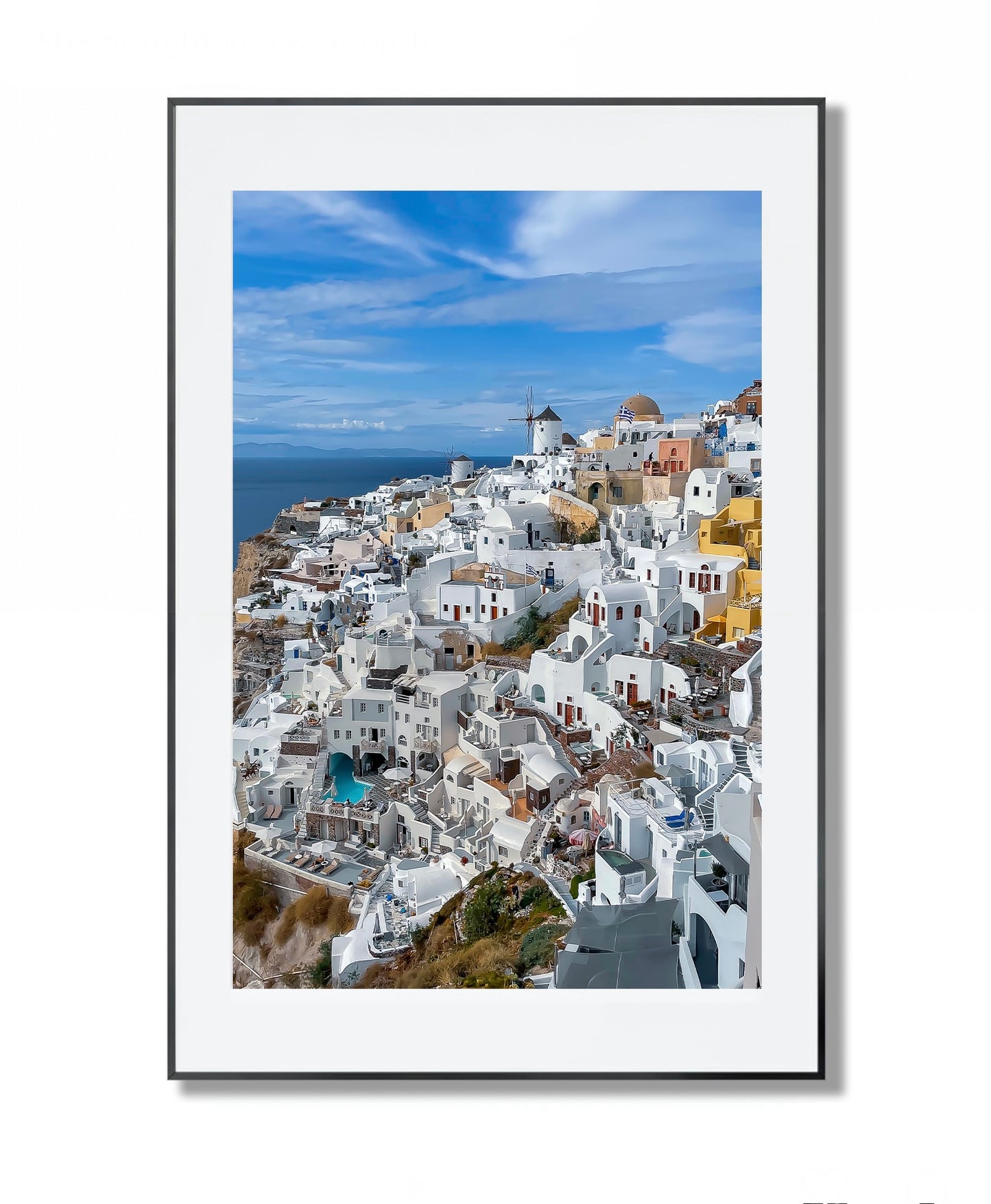 Santorini Vista - Framed Photography Print