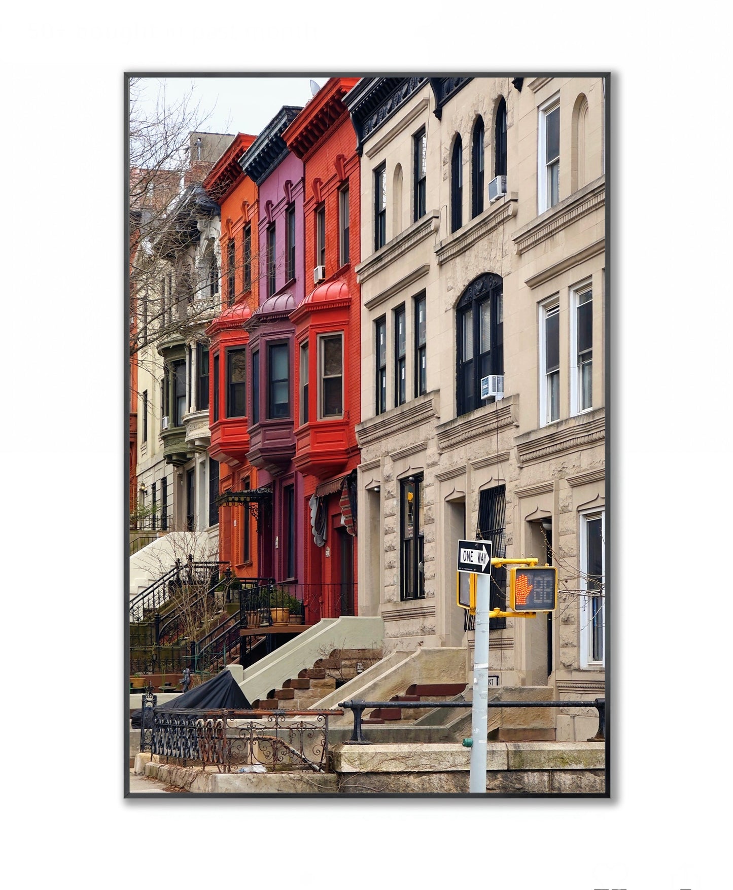 Manhattan colorful Houses - Framed Photography Poster