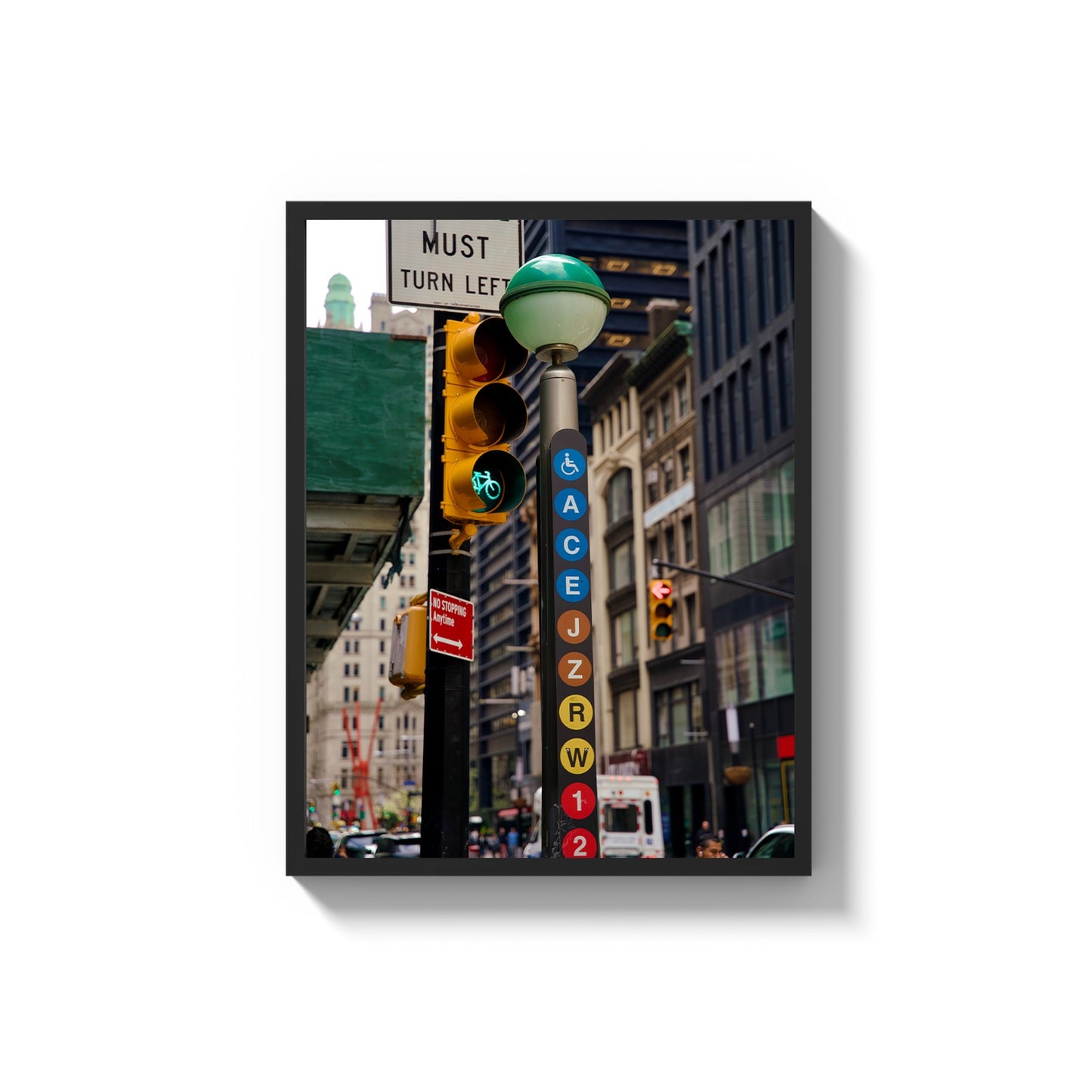 NYC Subway Sign - Framed Photography Poster