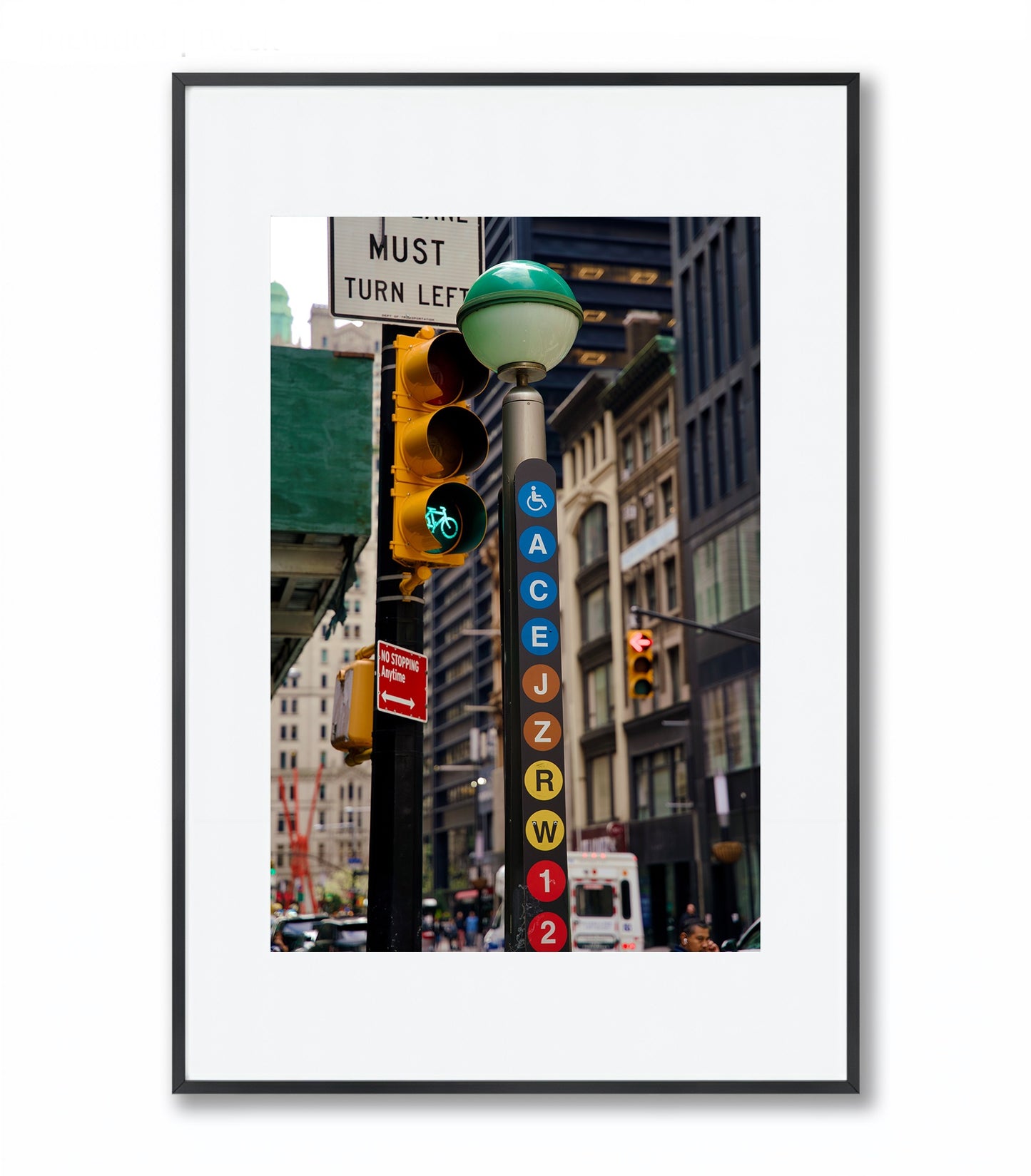 NYC Subway Sign - Framed Photography Poster