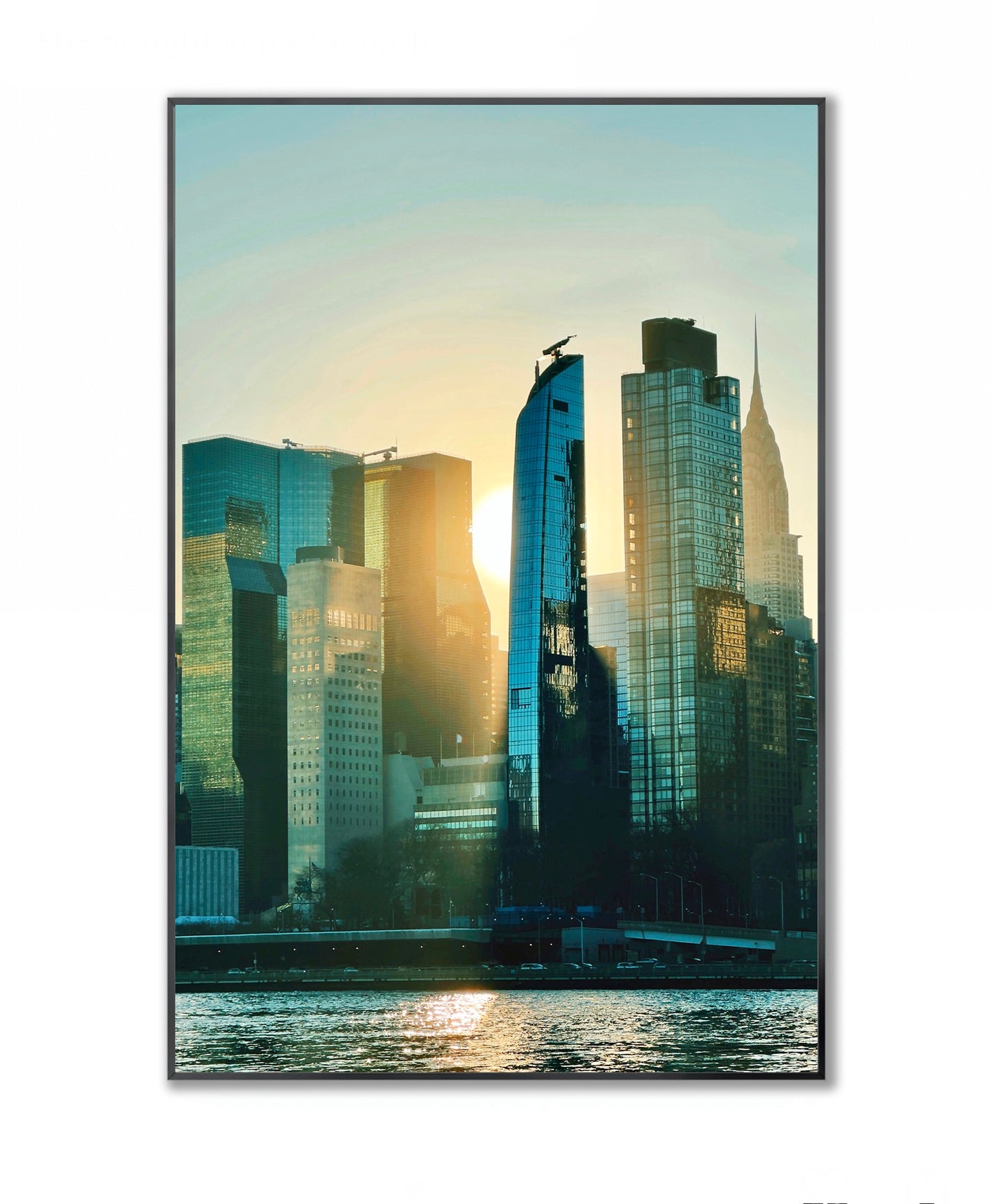 Manhattan View Sunset - Framed Photography Poster