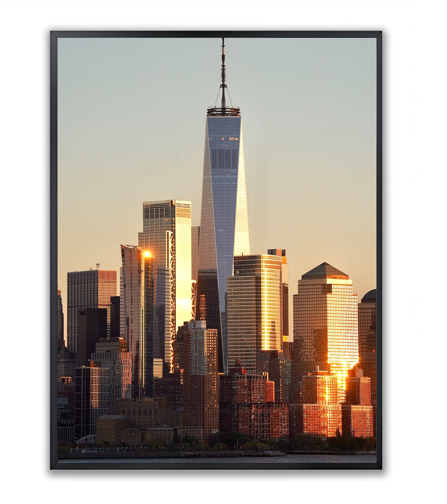 Sunset View of One World Trade Center - Framed Photography Print