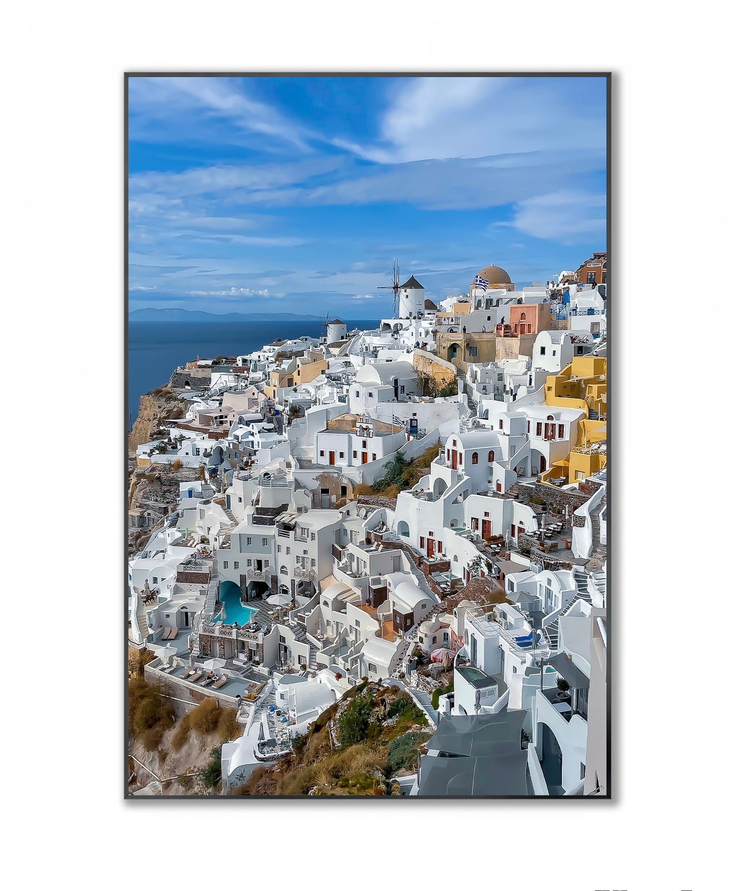 Santorini Vista - Framed Photography Print