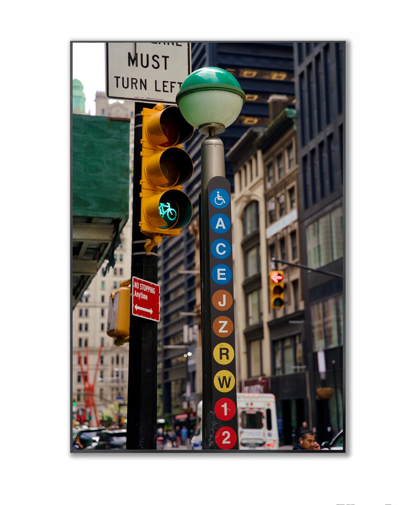 NYC Subway Sign - Framed Photography Poster