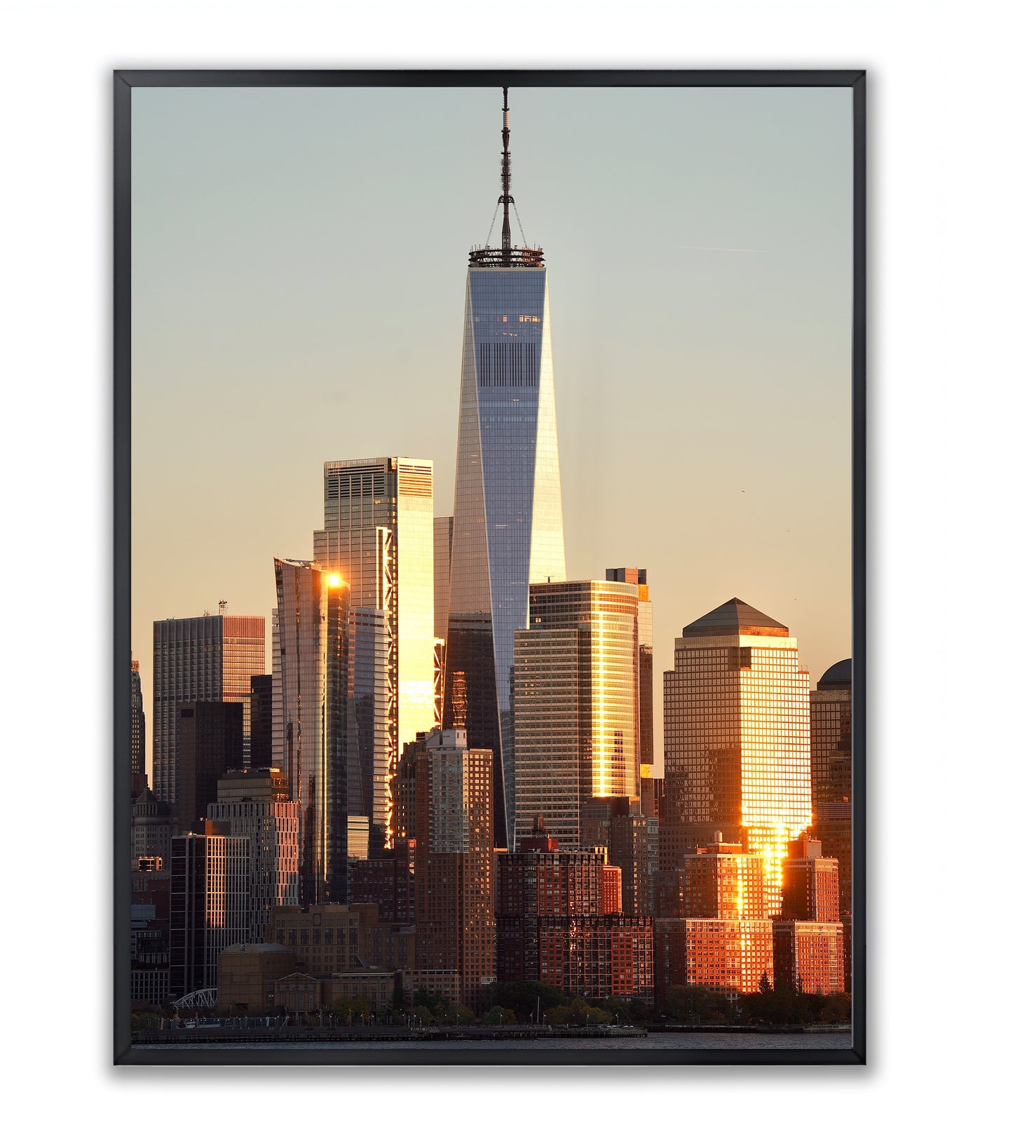 Sunset View of One World Trade Center - Framed Photography Print