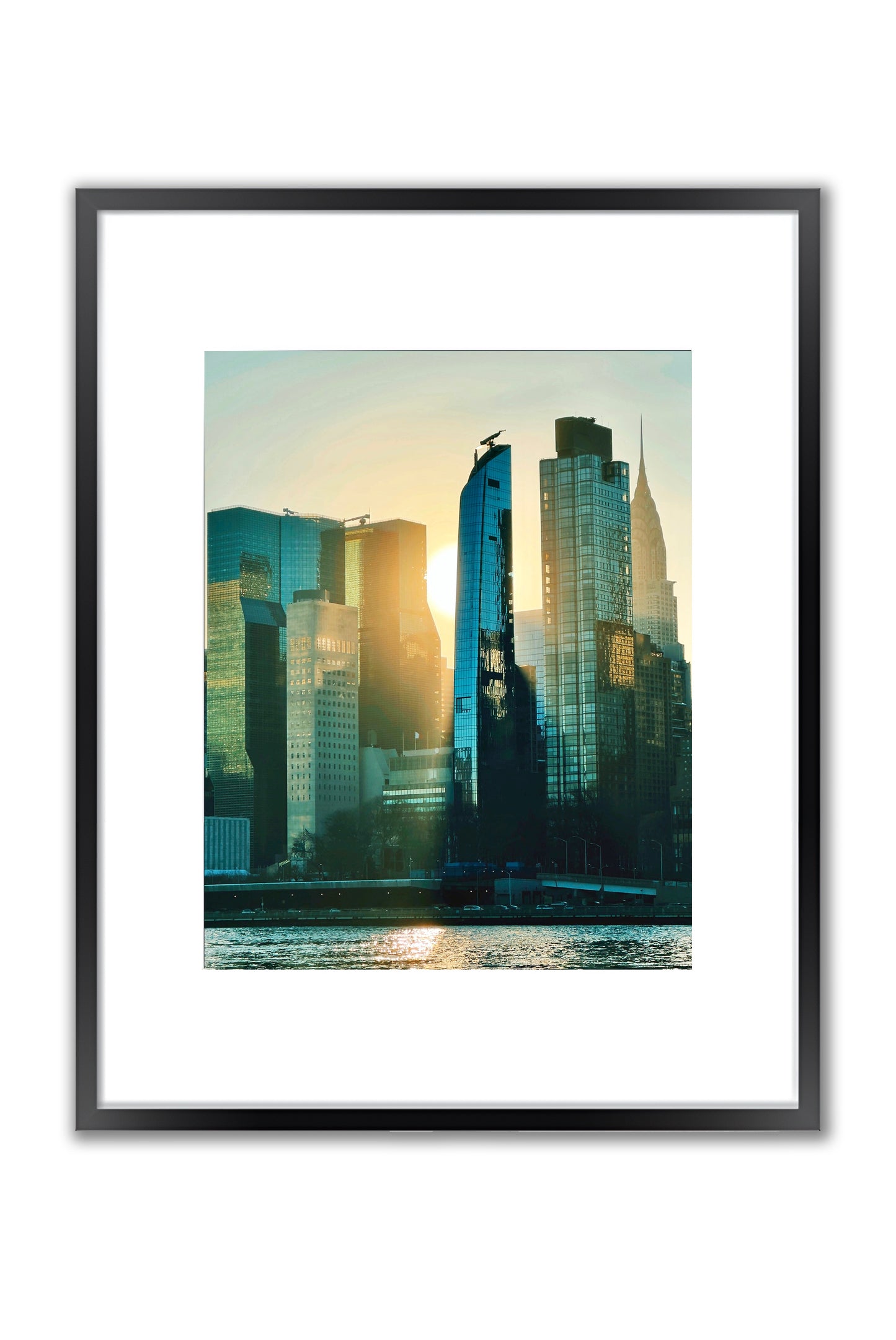 Manhattan View Sunset - Framed Photography Poster