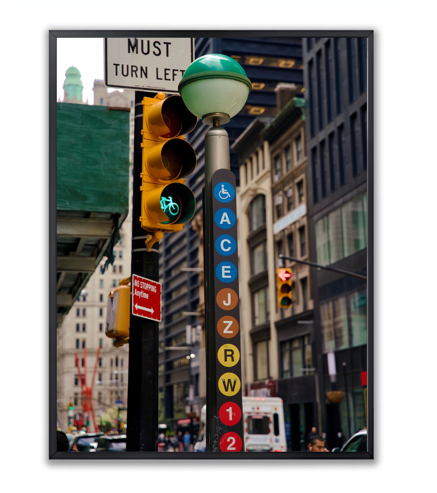 NYC Subway Sign - Framed Photography Poster