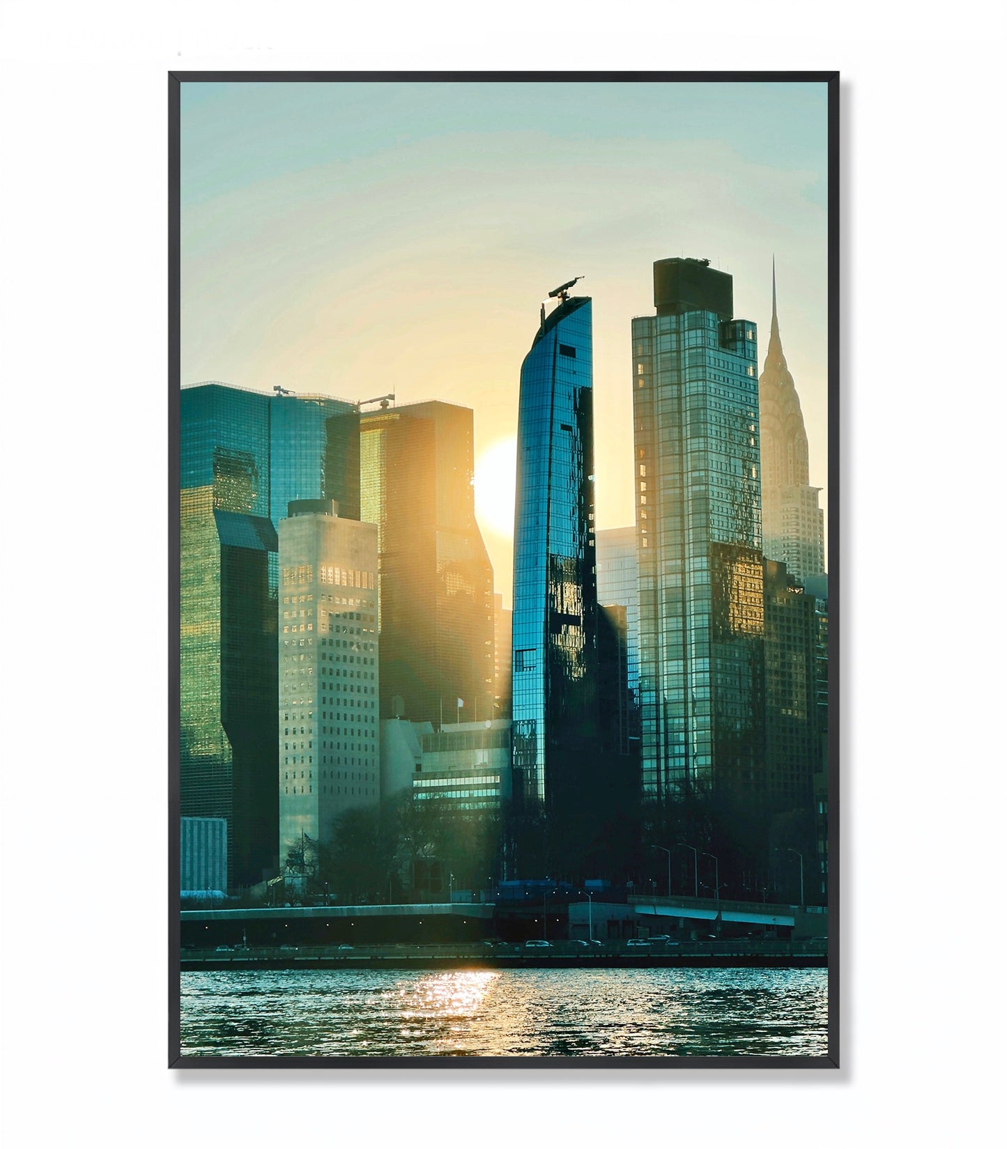 Manhattan View Sunset - Framed Photography Poster
