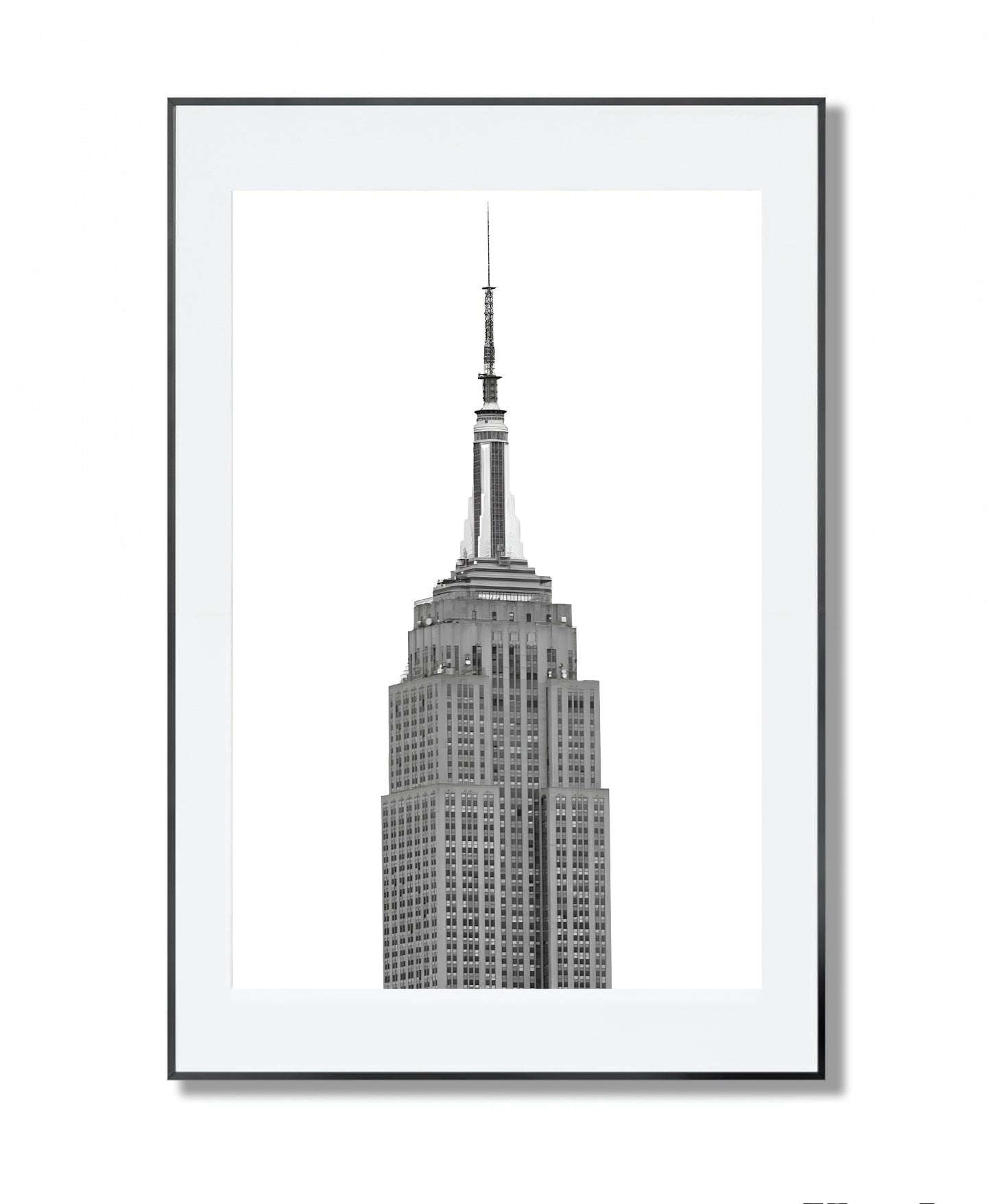 Minimalistic Icon Empire State - Framed Photography Print
