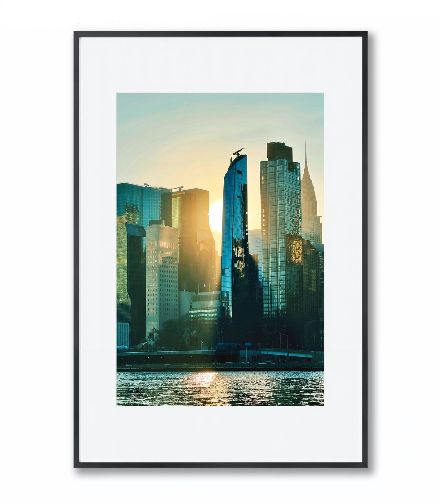 Manhattan View Sunset - Framed Photography Poster