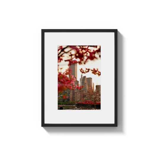 Urban Bloom: East River Spring in NYC - Framed Photography Print