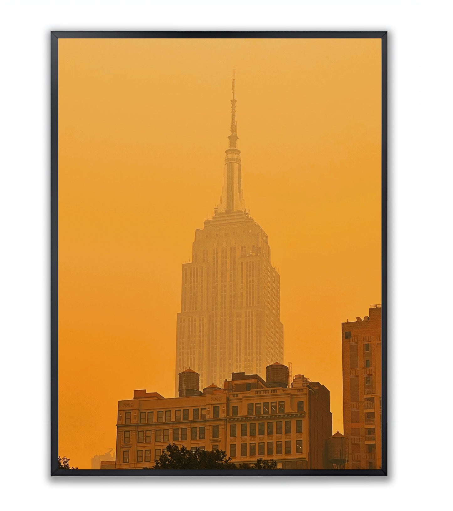 Empire State Under Canadian Smoke- Framed Photography Print
