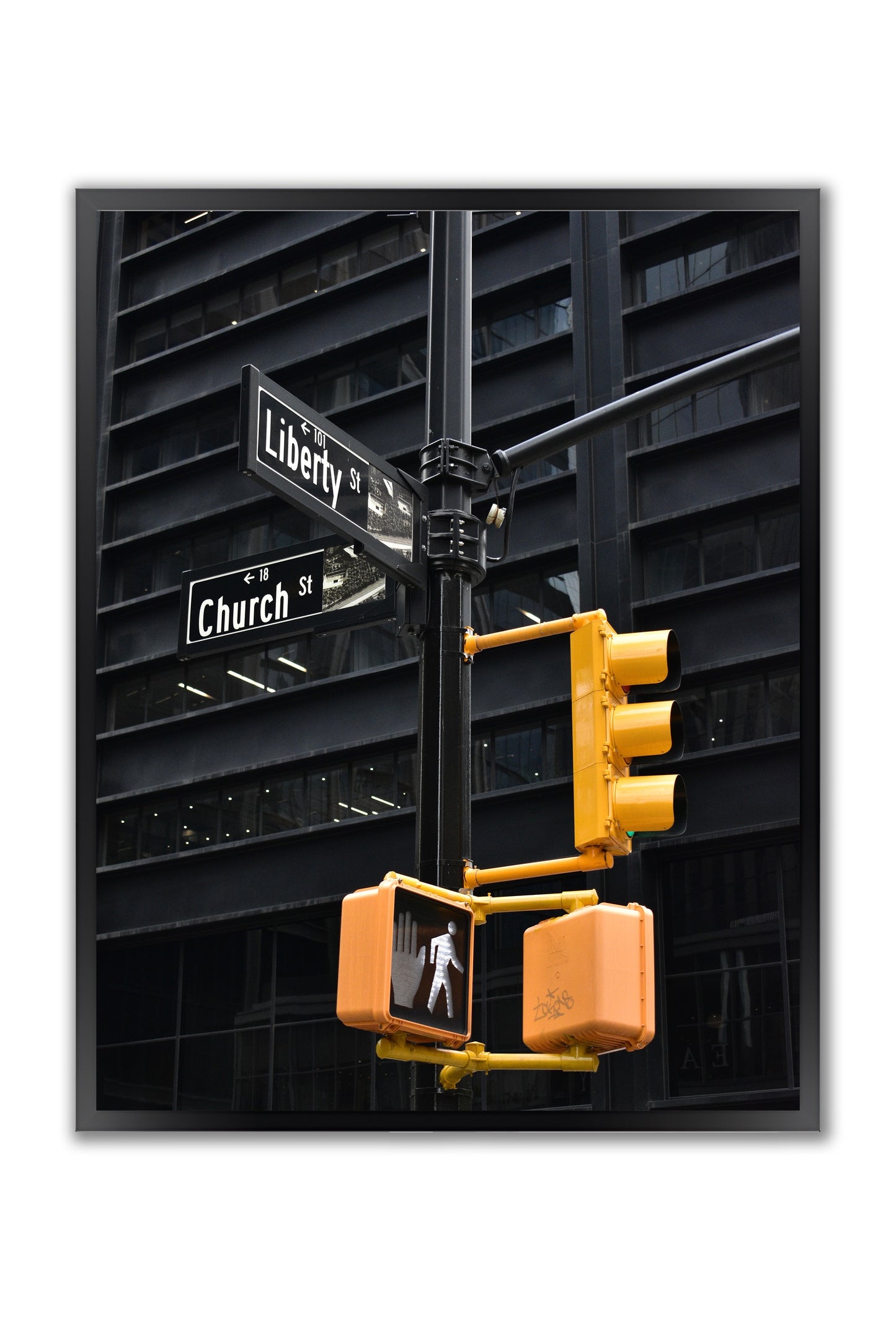 New York City Sign Street Corner - Framed Photography Print
