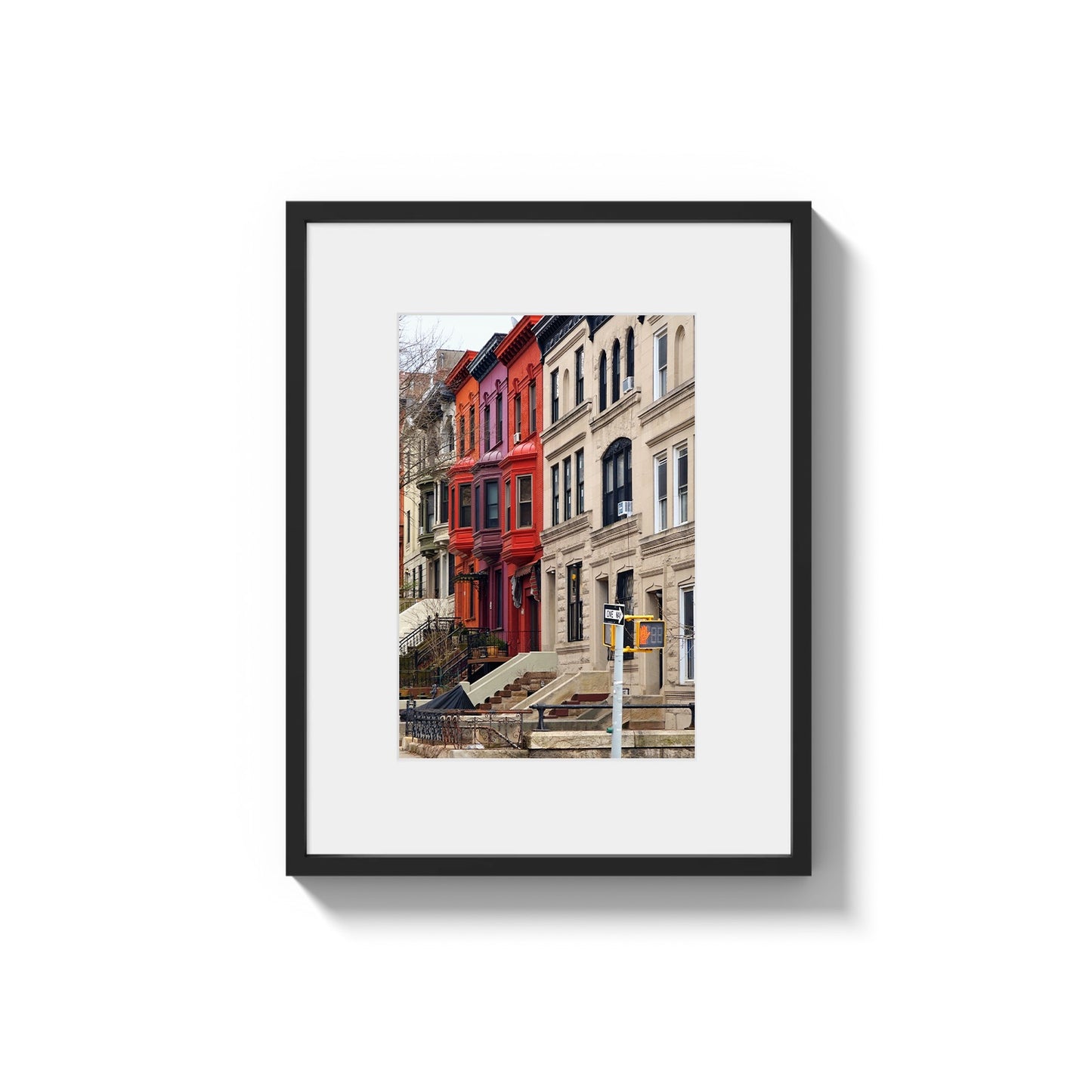 Manhattan colorful Houses - Framed Photography Poster