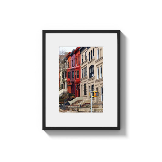 Manhattan colorful Houses - Framed Photography Poster