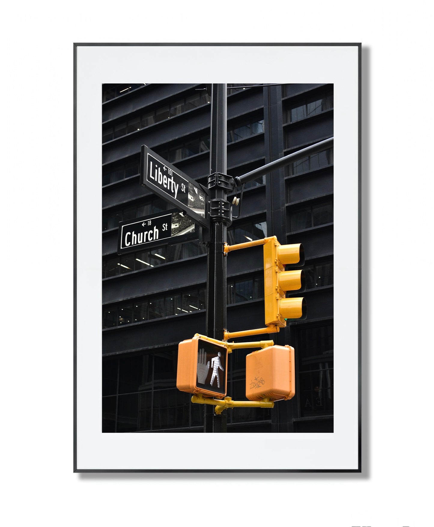 New York City Sign Street Corner - Framed Photography Print