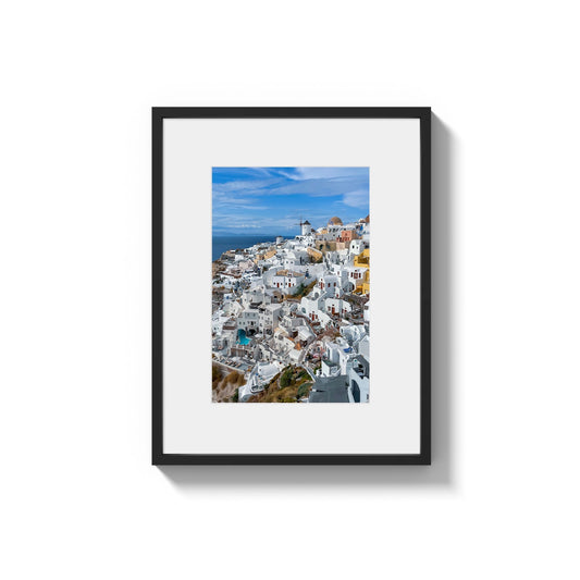 Santorini Vista - Framed Photography Print