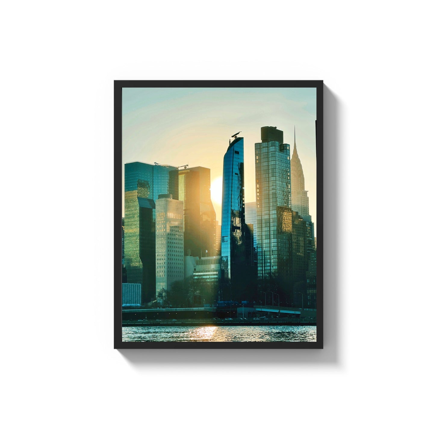 Manhattan View Sunset - Framed Photography Poster
