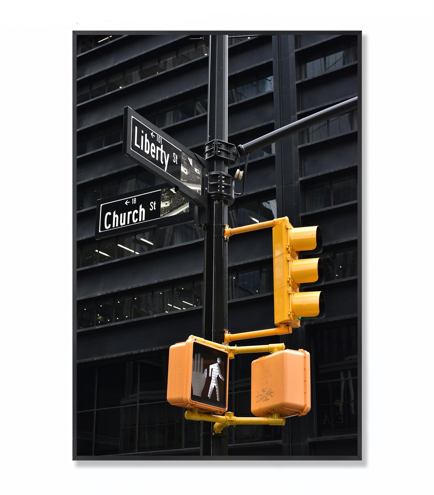 New York City Sign Street Corner - Framed Photography Print