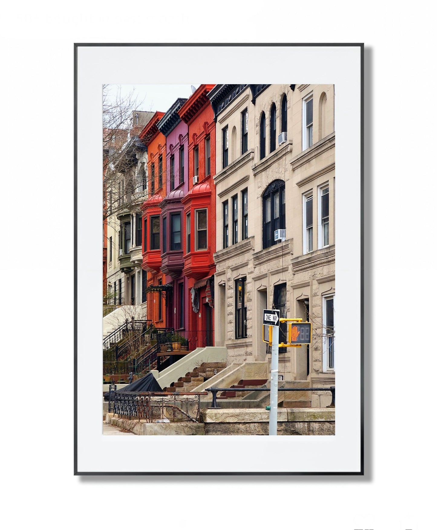 Manhattan colorful Houses - Framed Photography Poster