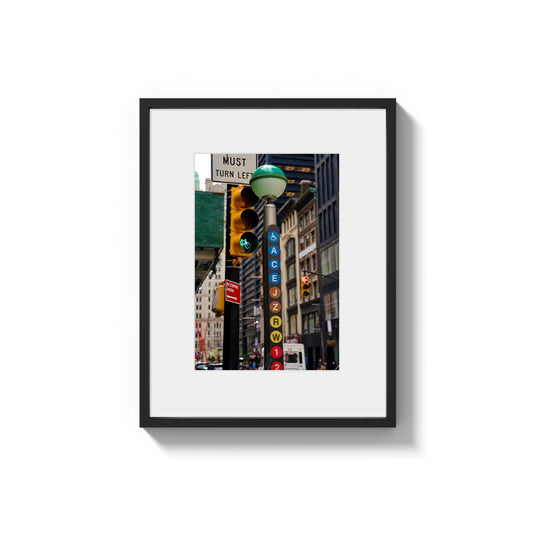 NYC Subway Sign - Framed Photography Poster