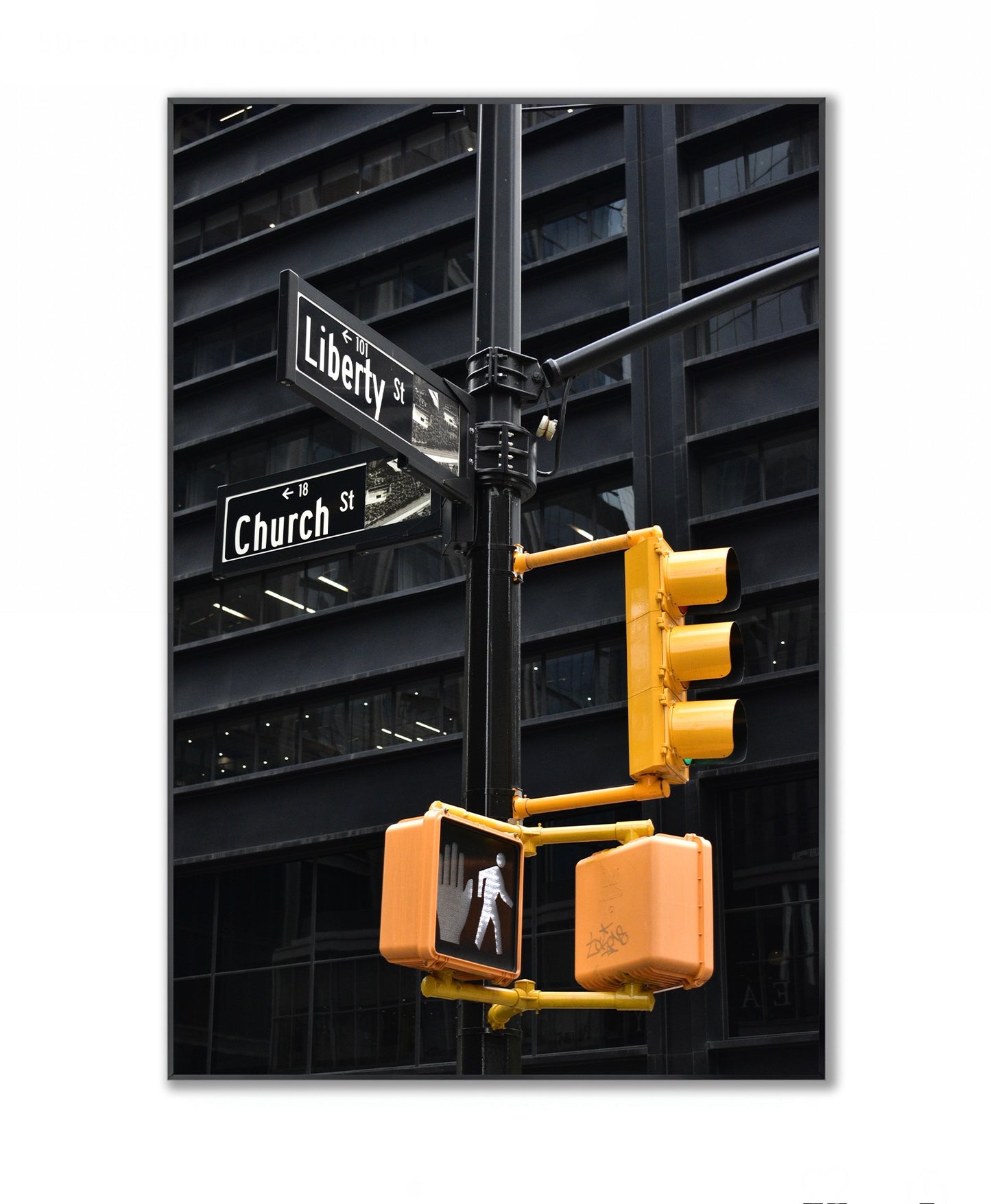 New York City Sign Street Corner - Framed Photography Print