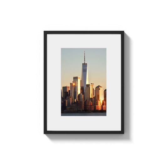 Sunset View of One World Trade Center - Framed Photography Print