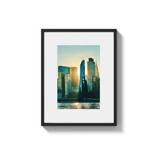 Manhattan View Sunset - Framed Photography Poster
