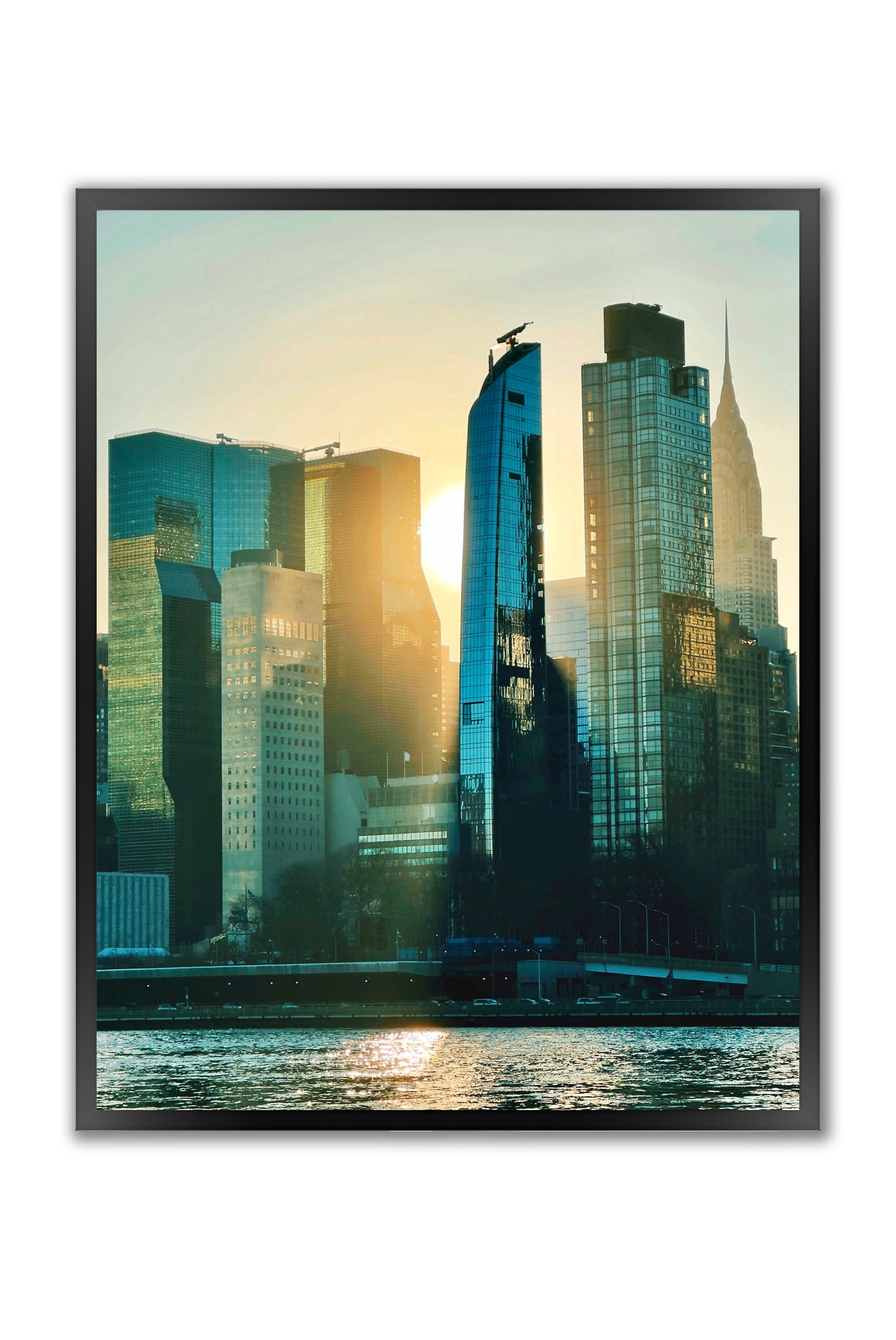 Manhattan View Sunset - Framed Photography Poster