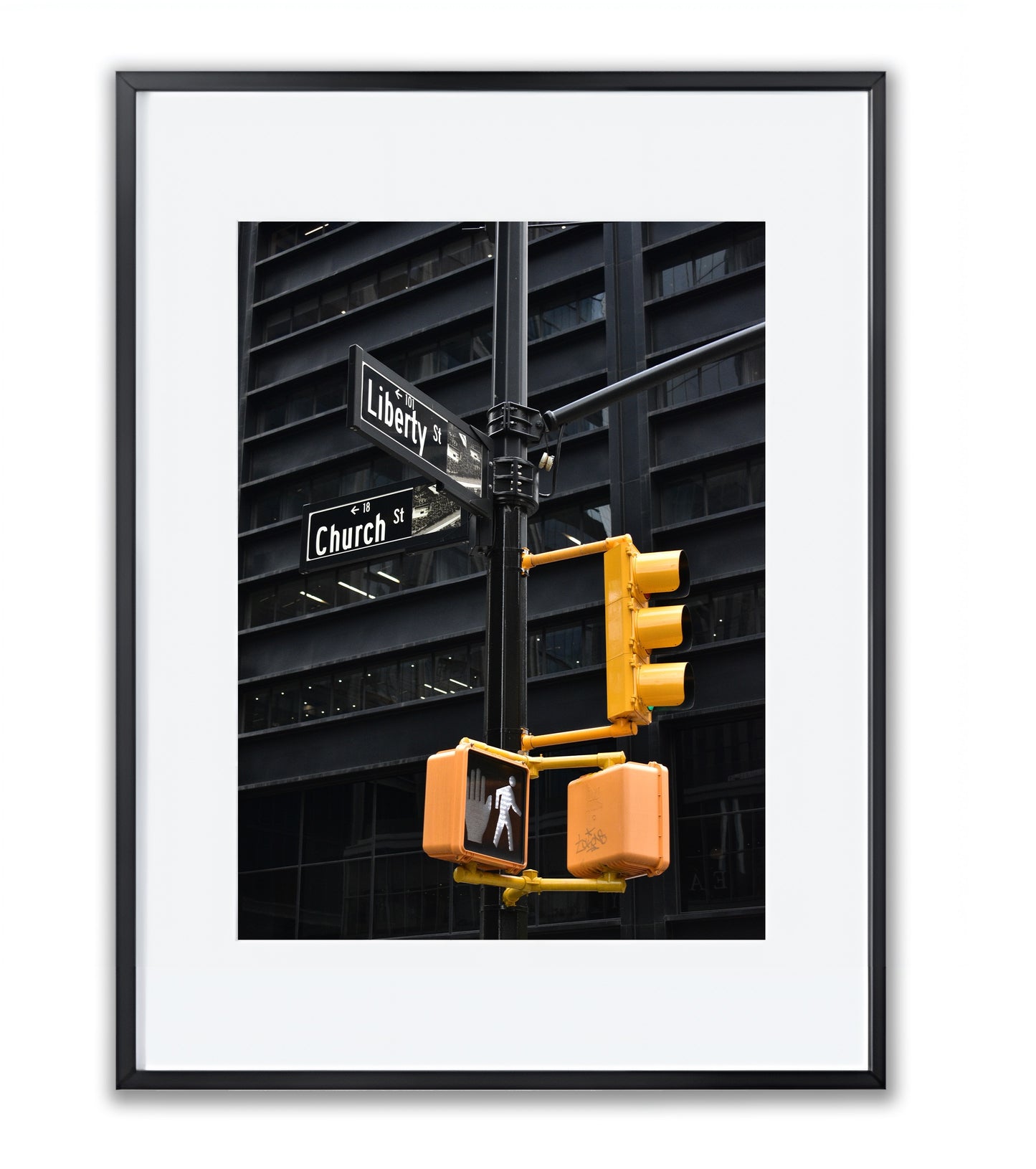New York City Sign Street Corner - Framed Photography Print