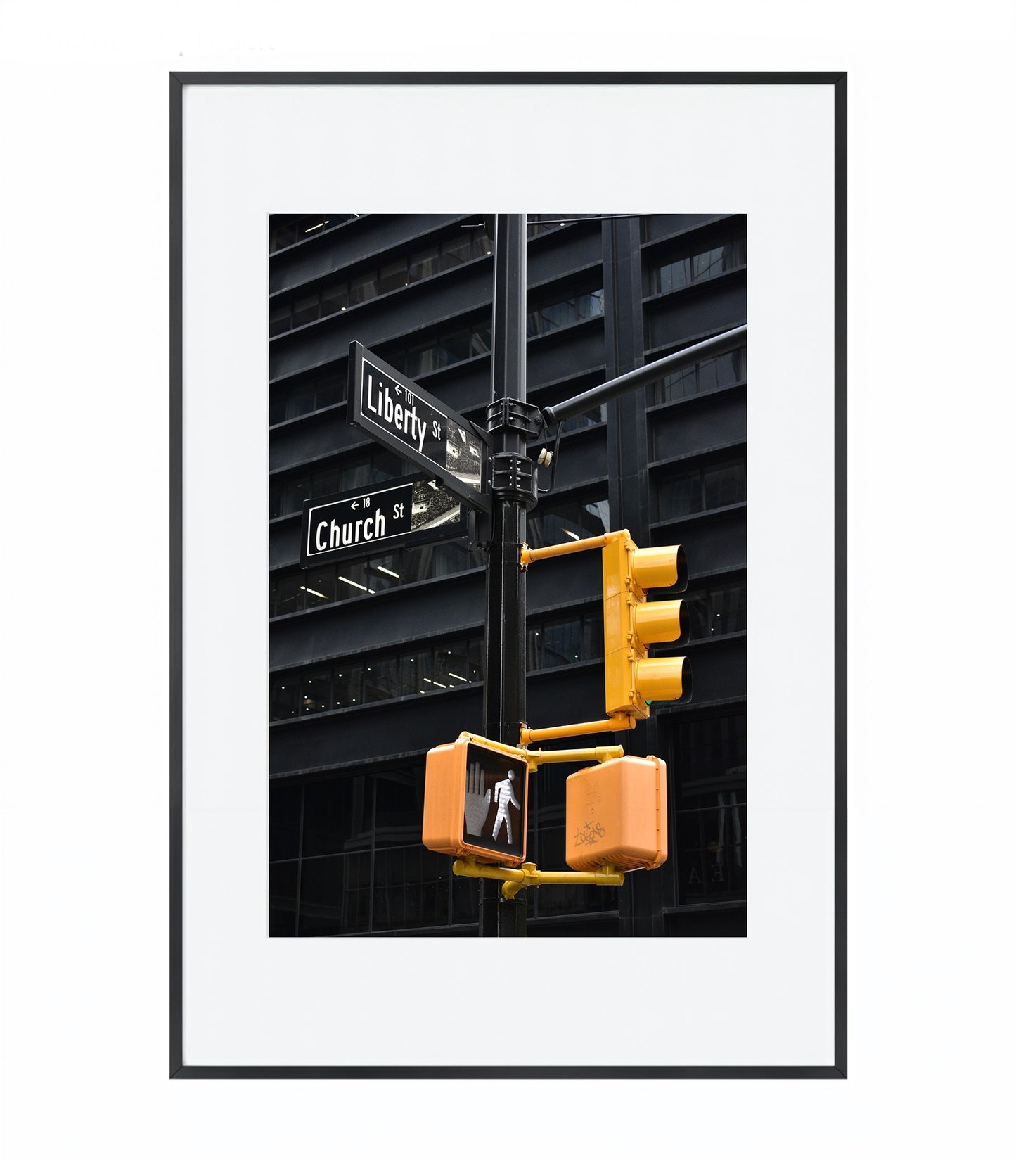 New York City Sign Street Corner - Framed Photography Print