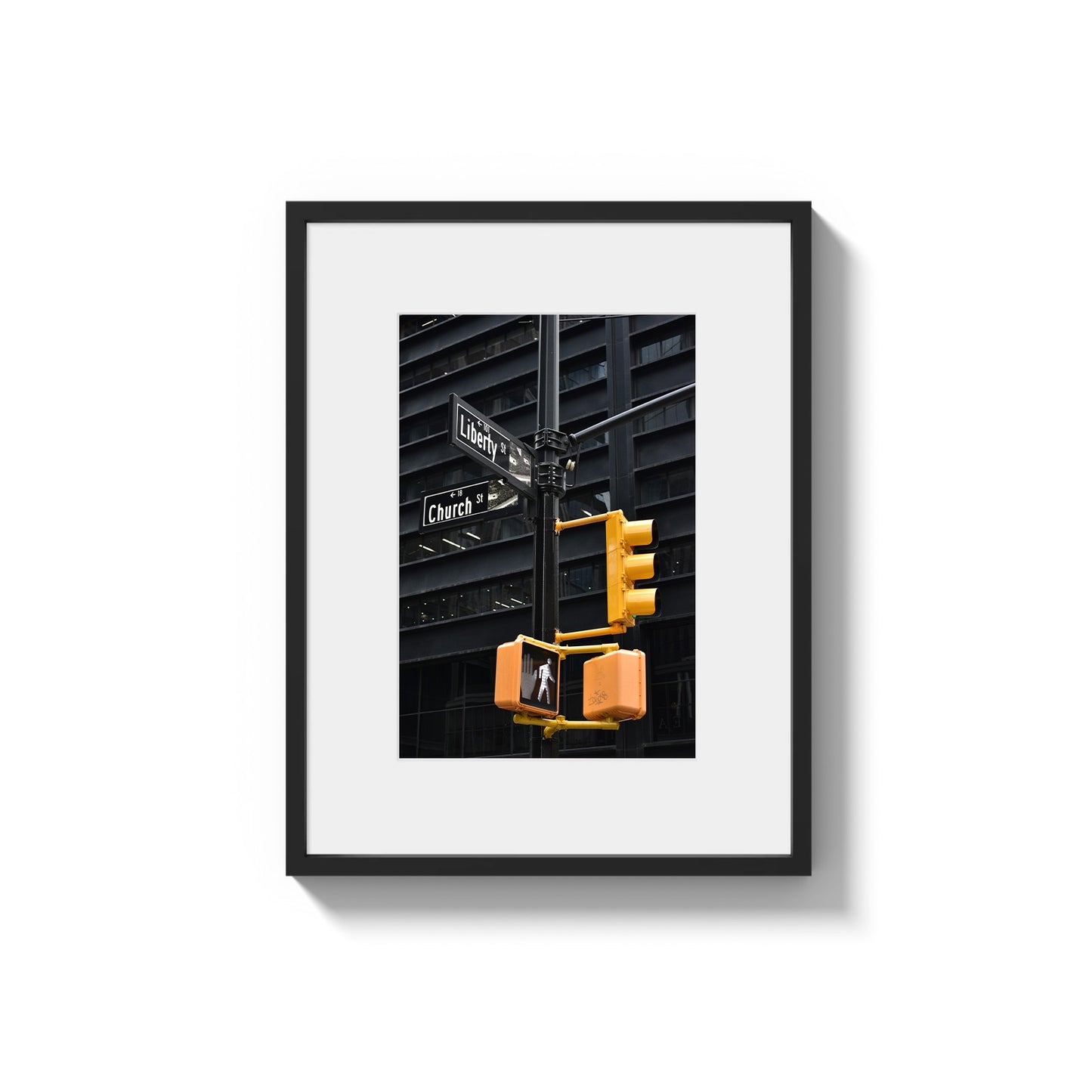 New York City Sign Street Corner - Framed Photography Print