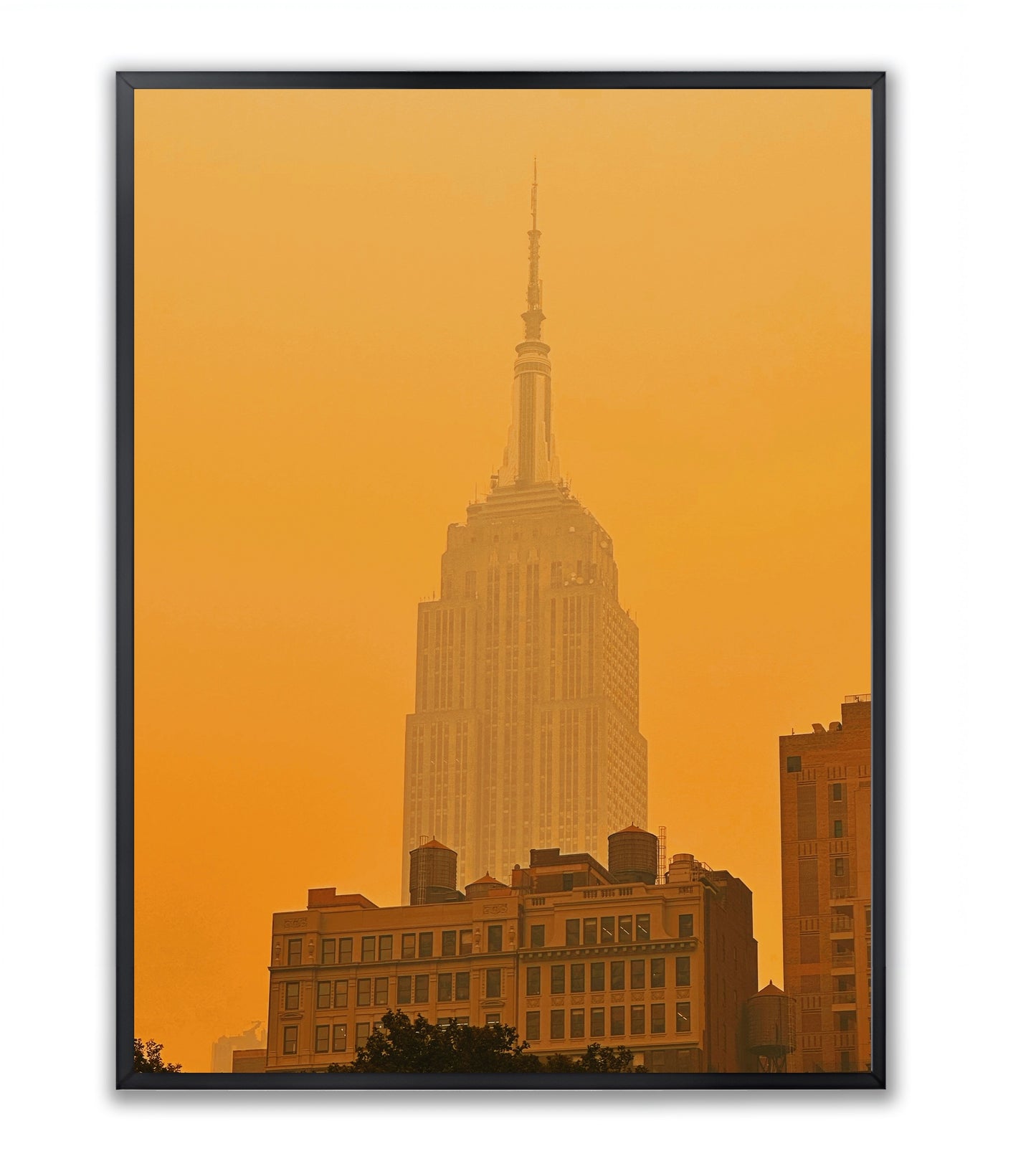 Empire State Under Canadian Smoke- Framed Photography Print