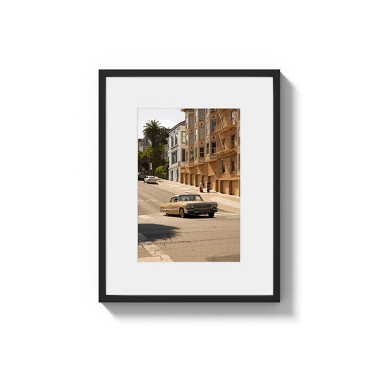 San Francisco Streets: Vintage Car - Framed Photography Print